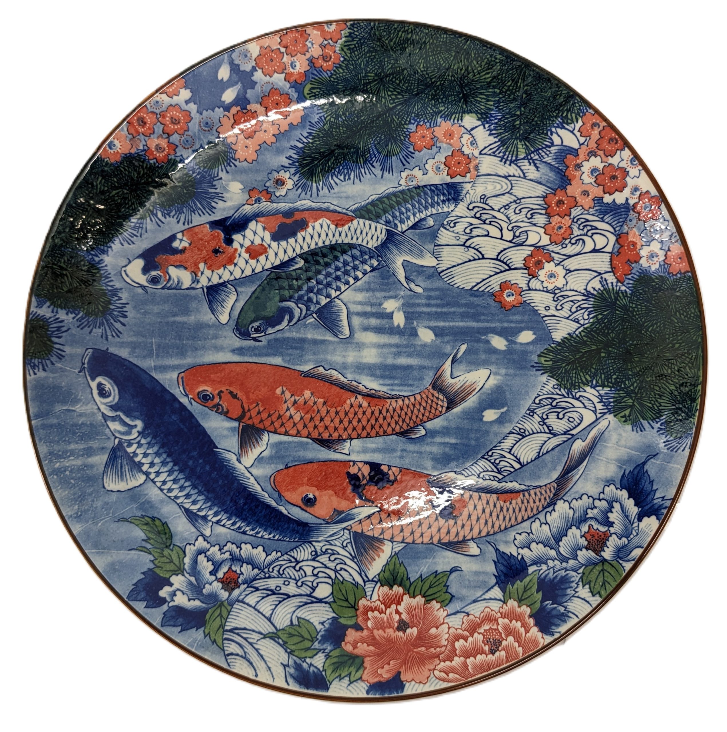 君津,買取,和食器,大皿,錦鯉